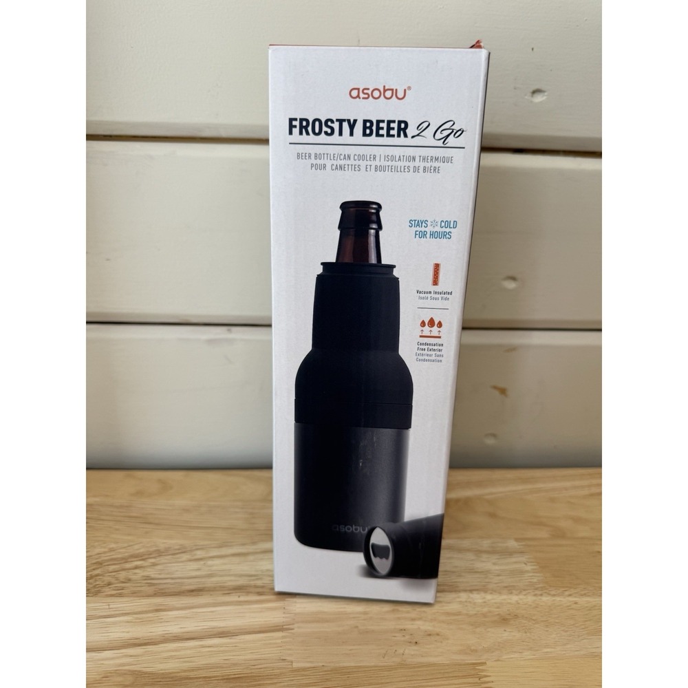 Asobu Frosty Beer 2 Go Stainless Steel Bottle/Can Cooler Vacuum Insulated